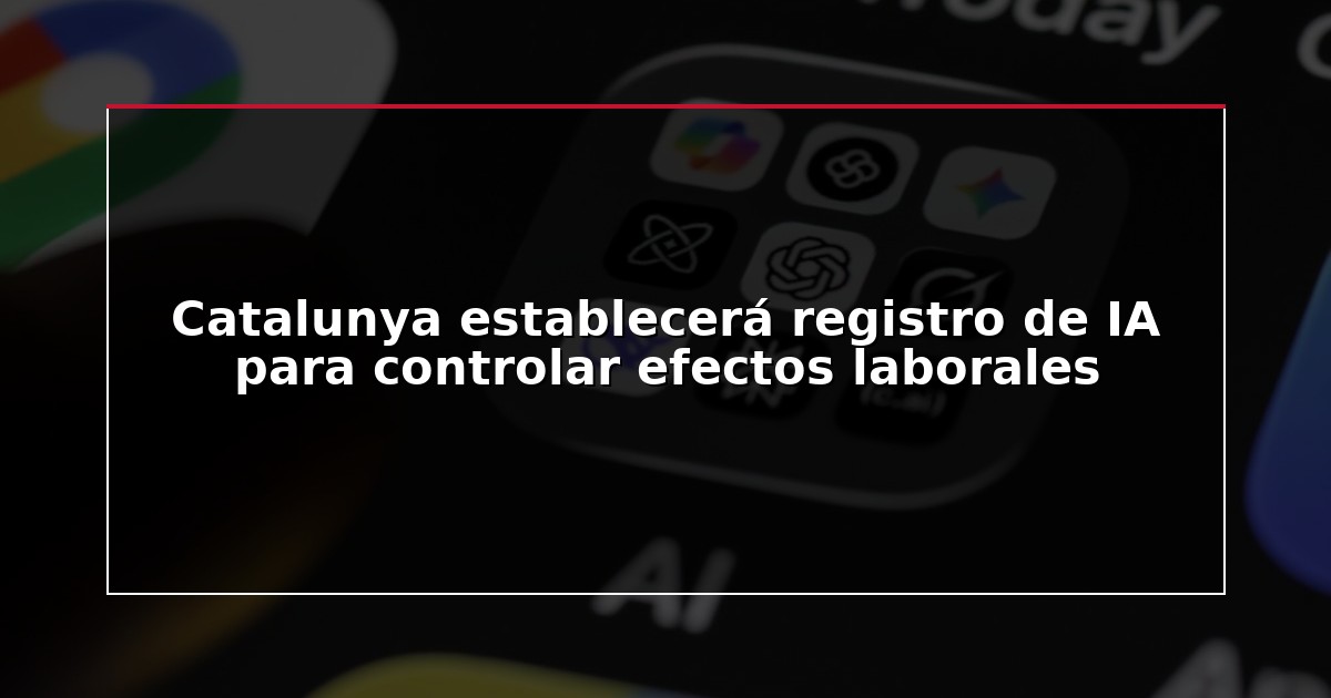 Catalunya establecerá registro de IA para controlar efectos laborales