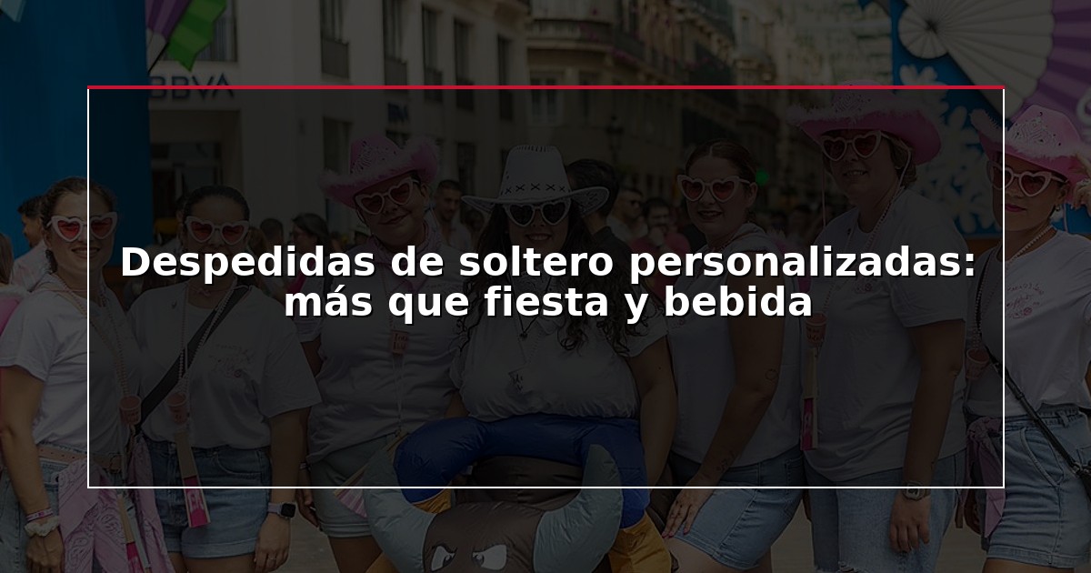 Despedidas de soltero personalizadas: más que fiesta y bebida