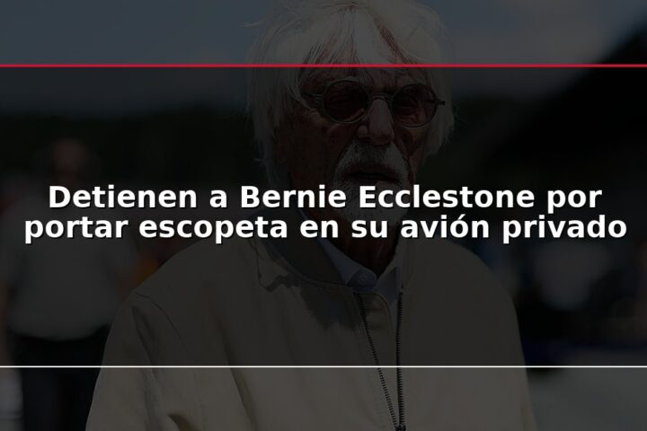 Detienen a Bernie Ecclestone por portar escopeta en su avión privado