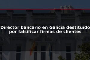 Director bancario en Galicia destituido por falsificar firmas de clientes