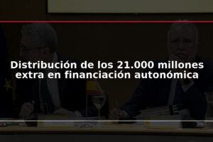 Distribución de los 21.000 millones extra en financiación autonómica