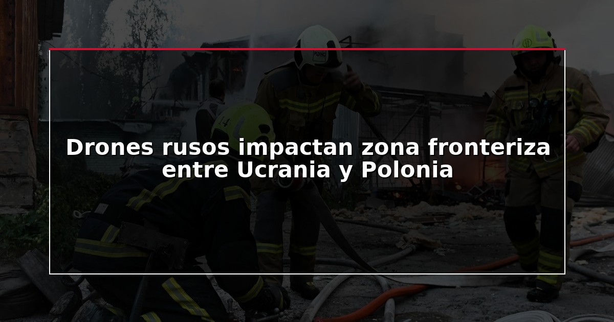 Drones rusos impactan zona fronteriza entre Ucrania y Polonia