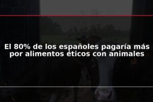 El 80% de los españoles pagaría más por alimentos éticos con animales