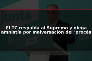 El TC respalda al Supremo y niega amnistía por malversación del 'procés