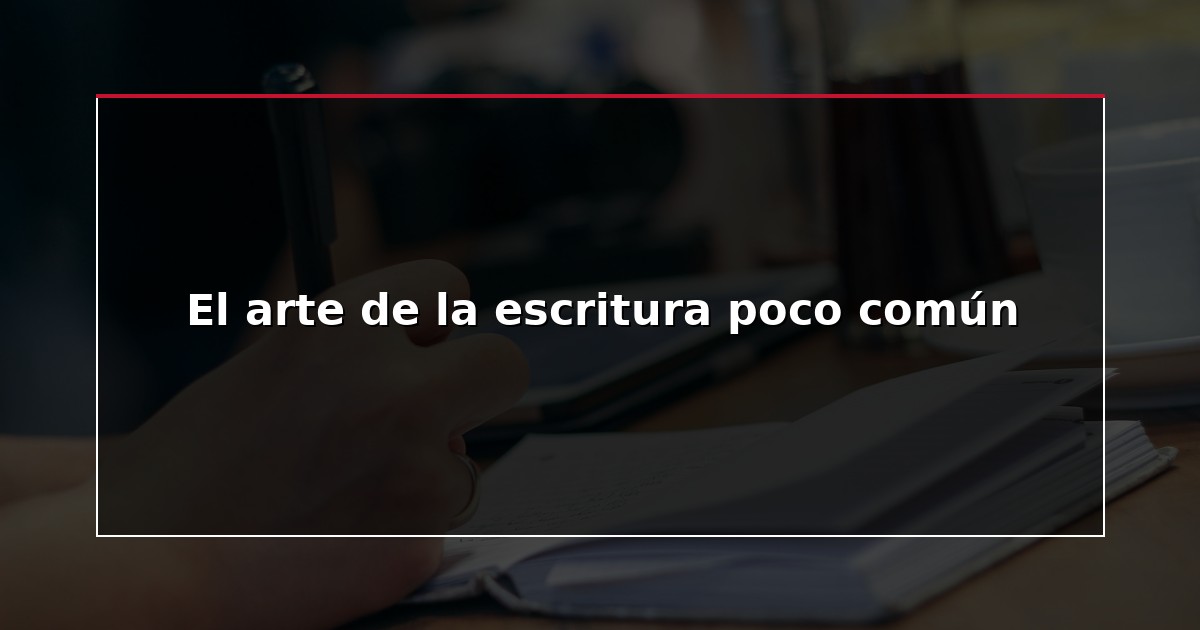 El arte de la escritura poco común