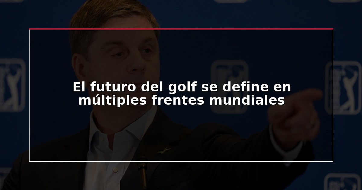 El futuro del golf se define en múltiples frentes mundiales