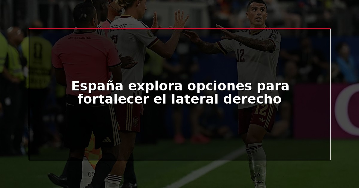 España explora opciones para fortalecer el lateral derecho