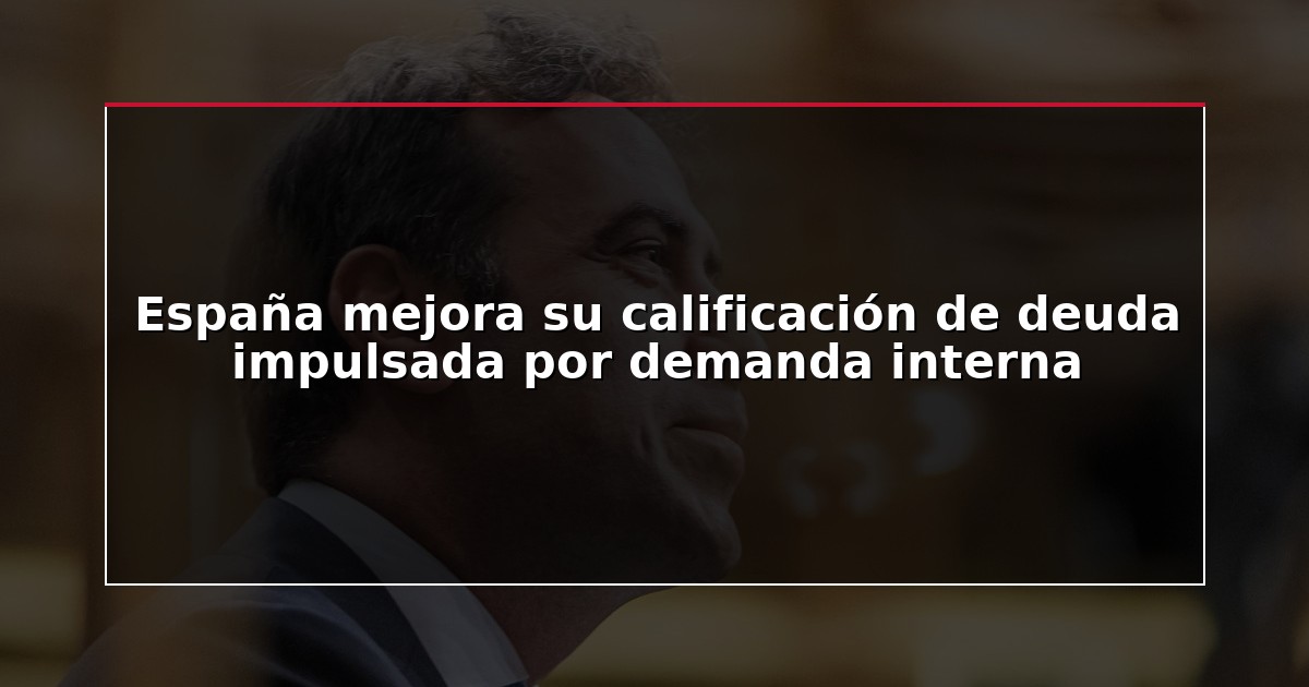 España mejora su calificación de deuda impulsada por demanda interna