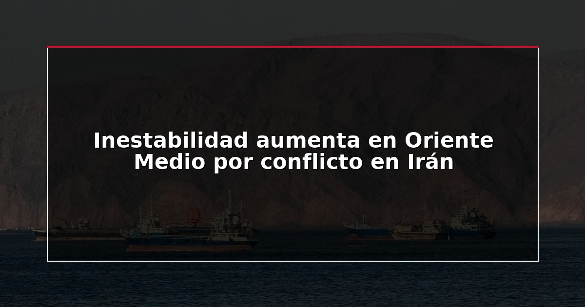 Inestabilidad aumenta en Oriente Medio por conflicto en Irán