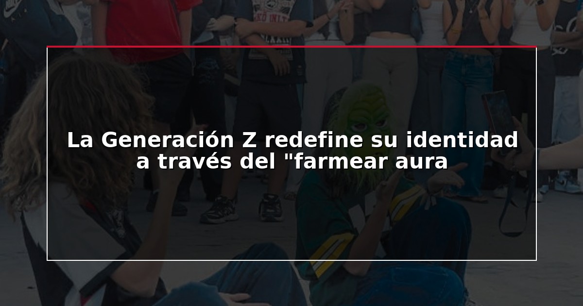 La Generación Z redefine su identidad a través del “farmear aura