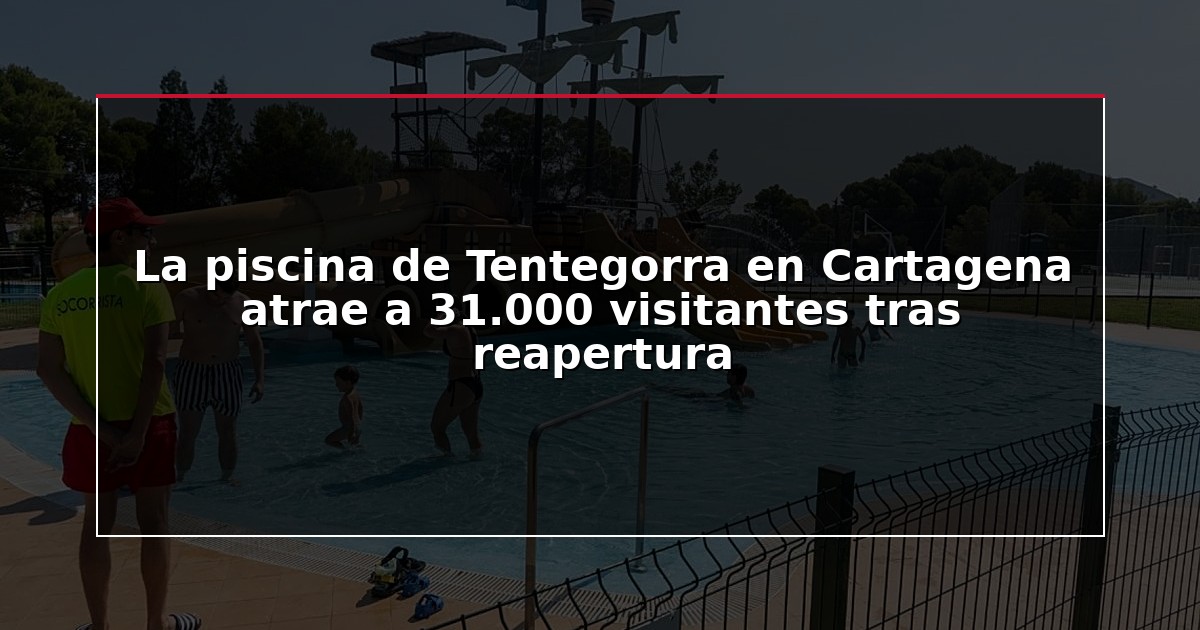 La piscina de Tentegorra en Cartagena atrae a 31.000 visitantes tras reapertura