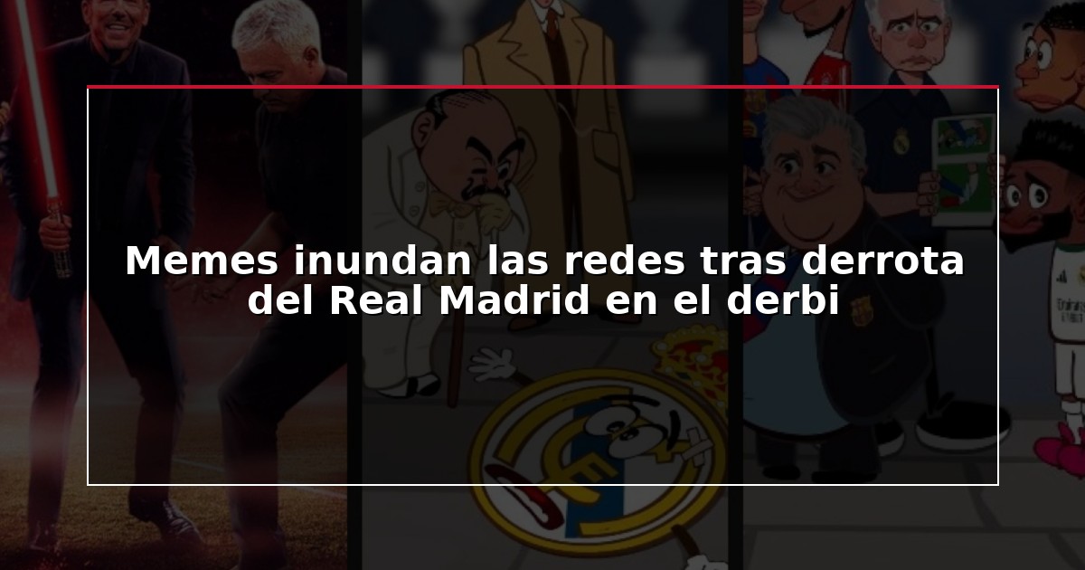 Memes inundan las redes tras derrota del Real Madrid en el derbi