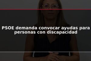 PSOE demanda convocar ayudas para personas con discapacidad