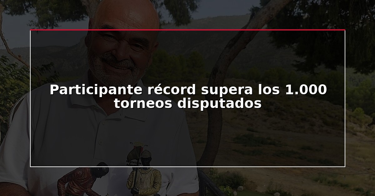 Participante récord supera los 1.000 torneos disputados