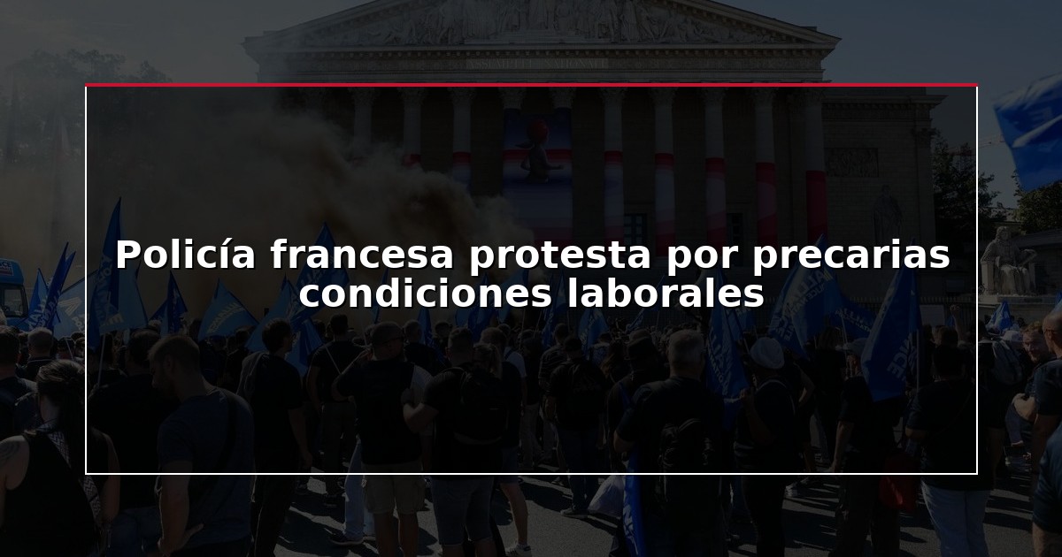 Policía francesa protesta por precarias condiciones laborales