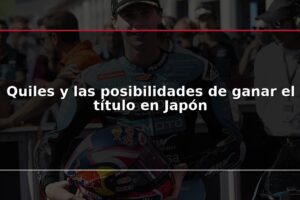 Quiles y las posibilidades de ganar el título en Japón