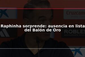 Raphinha sorprende: ausencia en lista del Balón de Oro