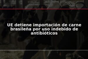 UE detiene importación de carne brasileña por uso indebido de antibióticos