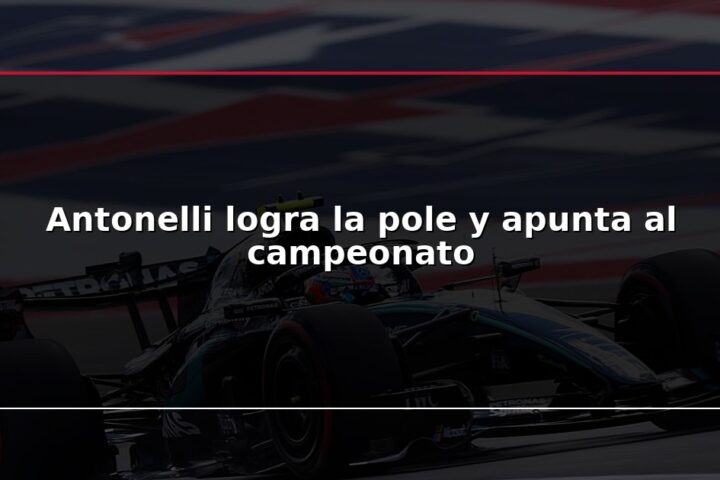 Antonelli logra la pole y apunta al campeonato
