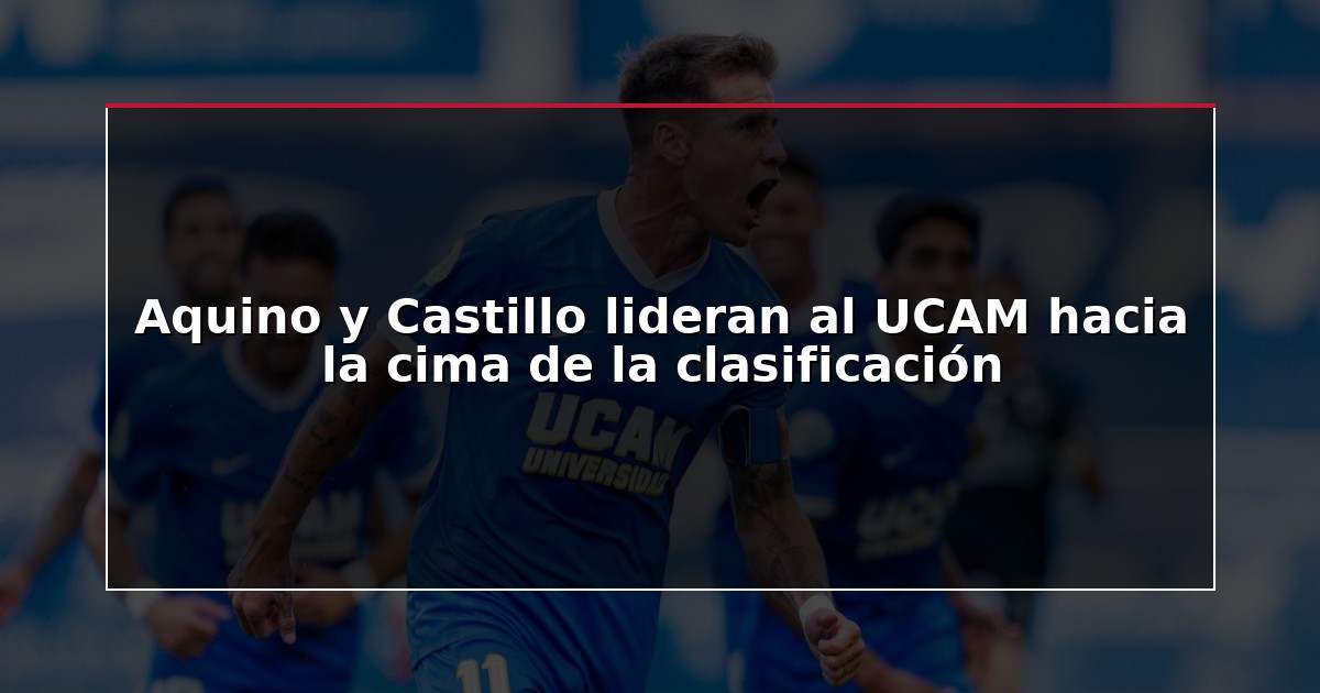 Aquino y Castillo lideran al UCAM hacia la cima de la clasificación