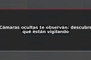 Cámaras ocultas te observan: descubre qué están vigilando