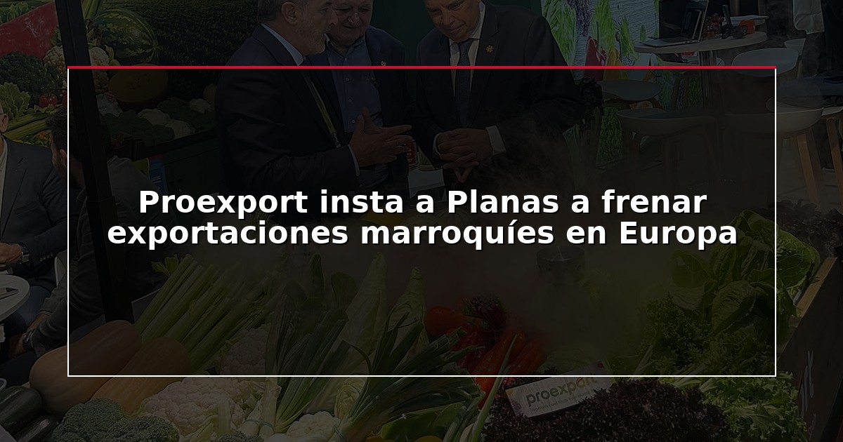 Proexport insta a Planas a frenar exportaciones marroquíes en Europa